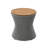 Azure Modern Coastal 17.5" Round Patio End Table with Wood Top & PE Wicker Hourglass Base-124178216