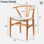Chaise en bois naturel avec accoudoirs en bois de hêtre pour la maison de 2 chaises de style Mid-Century entièrement installées et à la mode-115172300
