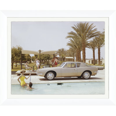 Friends Having Fun Near Pool Giclee Print