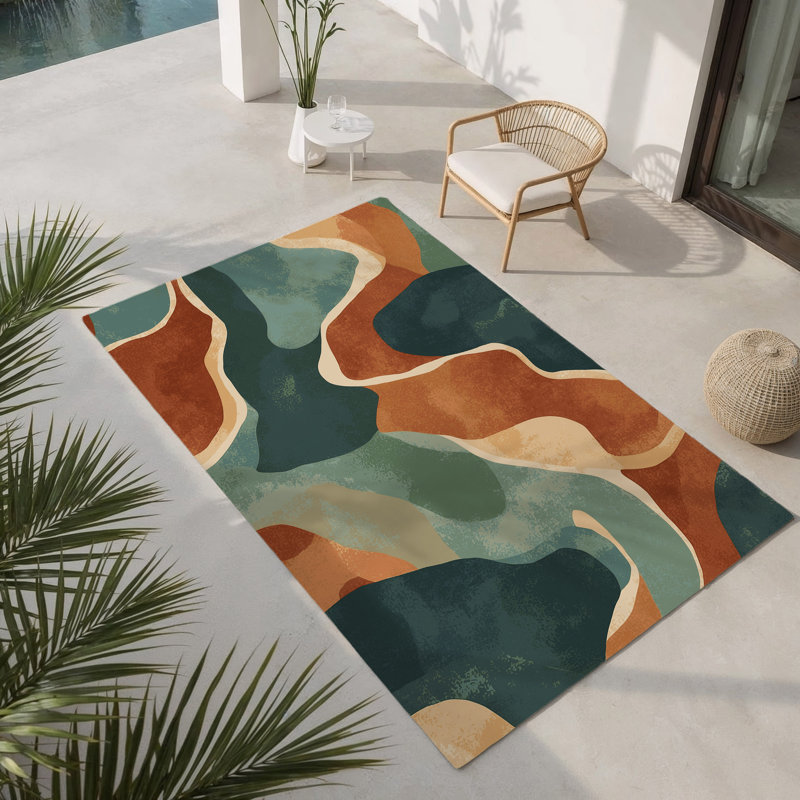 Tapis intérieur et extérieur Earthly Echoes, Rectangle 4pi x 6 pi