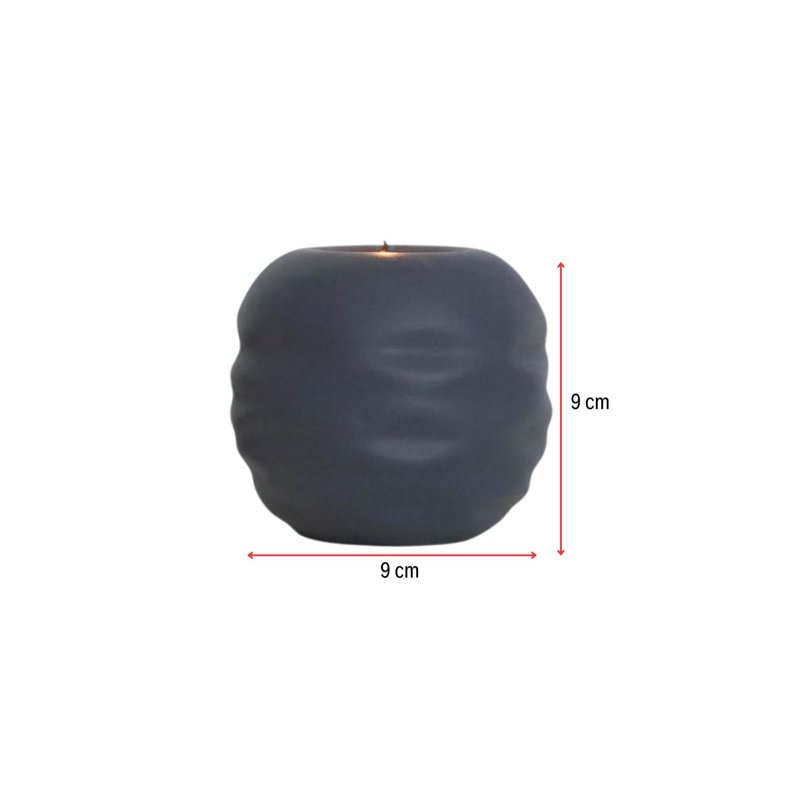 Élégant objet décoratif, 100% céramique, couleur anthracite, 3,5 po x 3,5 po x 3,5 po | Idéal pour la décoration intérieure, l'esthétique moderne et une pièce décorative unique | Parfait pour le salon, le bureau et les espaces contemporains