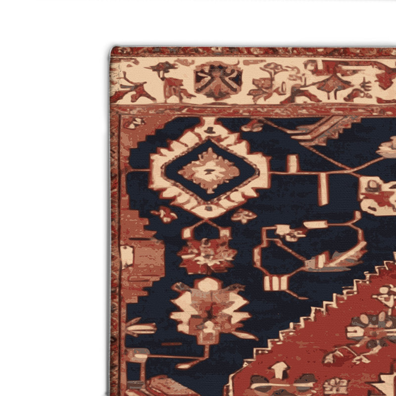 Persian Brown Indoor and Outdoor Area Rug, Rectangle 8' x 10'