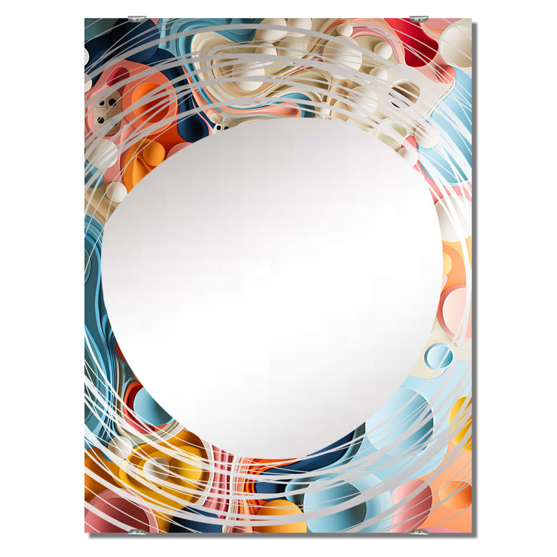 Breisacher - Miroir mural décoratif abstrait, 40 po x 30 po