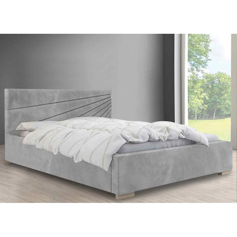 Upholstered Bed, Single (3'), Silver