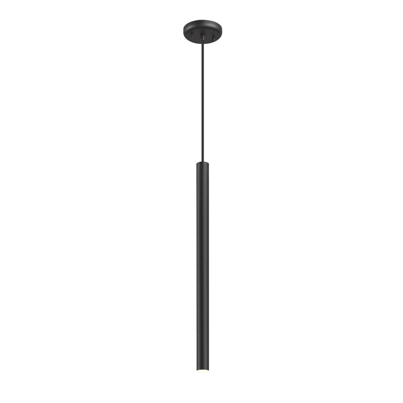 Luminaire suspendu 1 lumière Normani, Noir mat, H 23,75 po x l 4,75 po