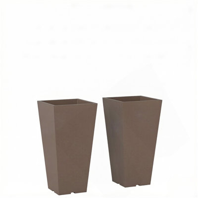 Jardinières chics, ensemble de 2 jardinières à fleurs, jardinières hautes d'extérieur
