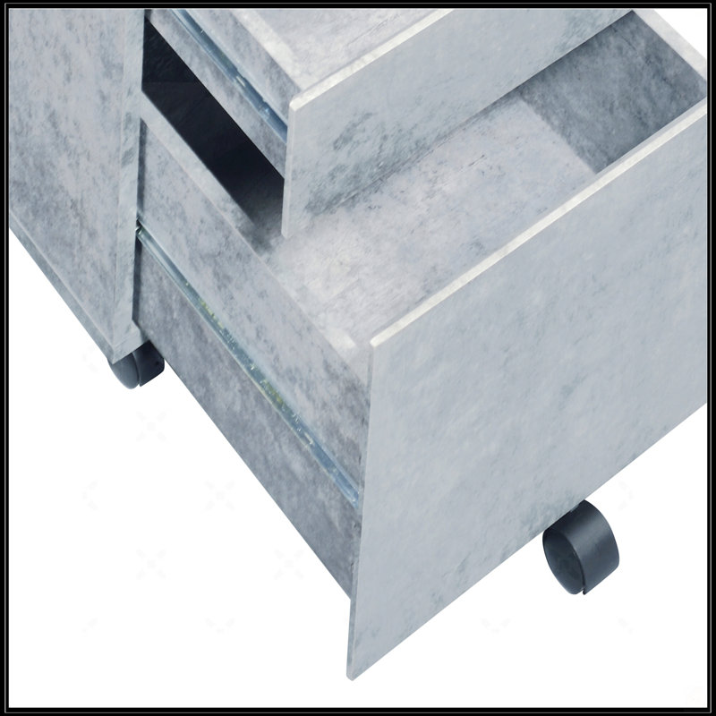 Silver 3-Drawer File Cabinet