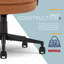Click365 Classic Comfort Executive Office Chair, Ergonomic Mid-Back, Double-Layer Seat Cushion-104411462-104411460