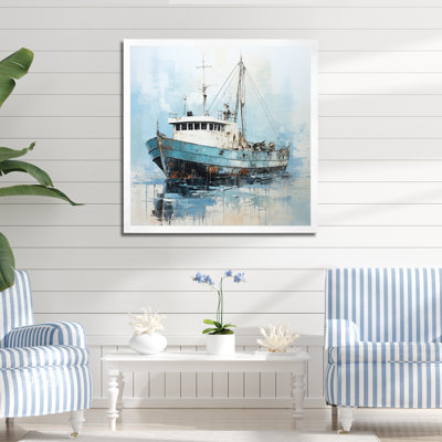 " Blue And White Fishing Boat I "