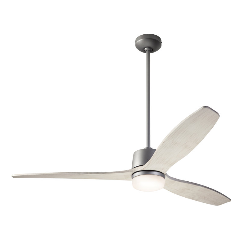 Arbor 54'' Ceiling Fan with LED Lights, Wall Control, Graphite, Whitewash