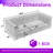 56.5" Rectangular Pet Sofa for Medium/Large Dogs, Wood Frame with Backrest & Armrests, Soft Cushion-1200662330