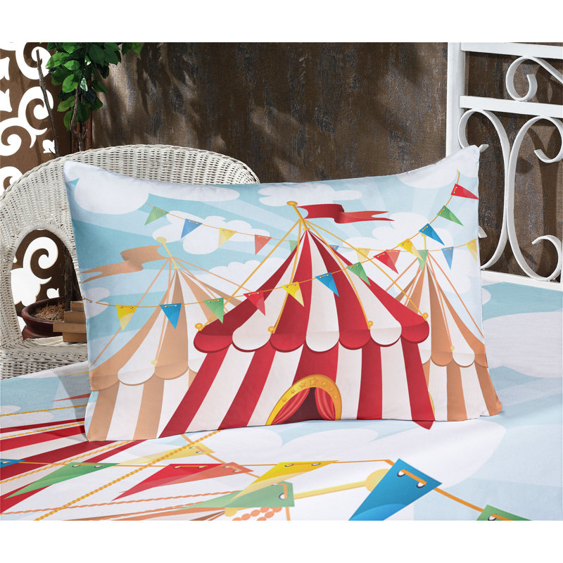 Drap-housse et coussin décoratif Ambesonne, Ensemble de draps pour lit double + 5 pièces supp