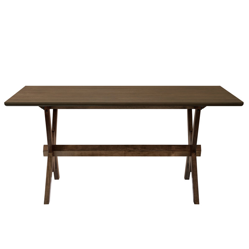Double V Dining Table-Walnut, Walnut