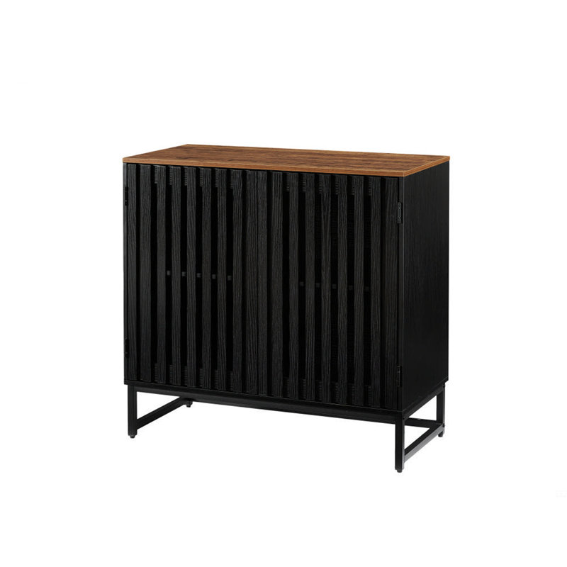 Cabinet With Slatted Grille Striped Door