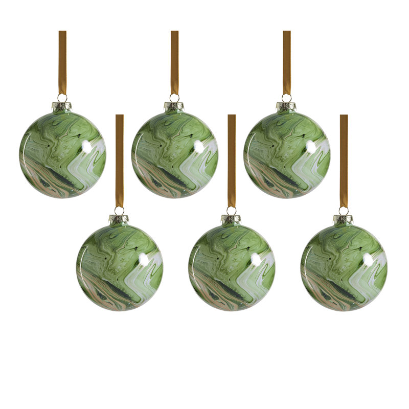 Boule en verre, H 4 po x l 4 po x P 4 po