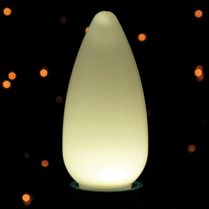 Ampoule de noël en céramique à del c9, Blanc