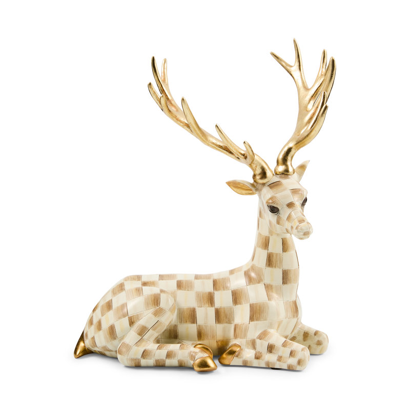 Mocha Check Standing Deer