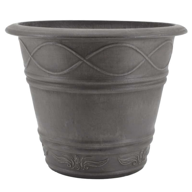 Pot à fleurs en composite Amaryn, Anthracite foncé