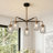 Bergeson 5-Light Dimmable Sputnik Chandelier with Hand-Blown Wavy Glass Shades
