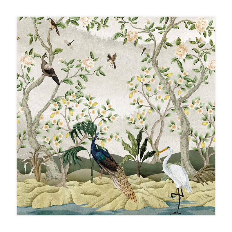 Bordure florale pelez et collez, L 72 po x l 72 po