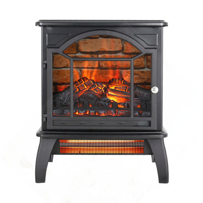 18" 3D  Flame Electric Infrared Quartz Fireplace Stove With Remote Control