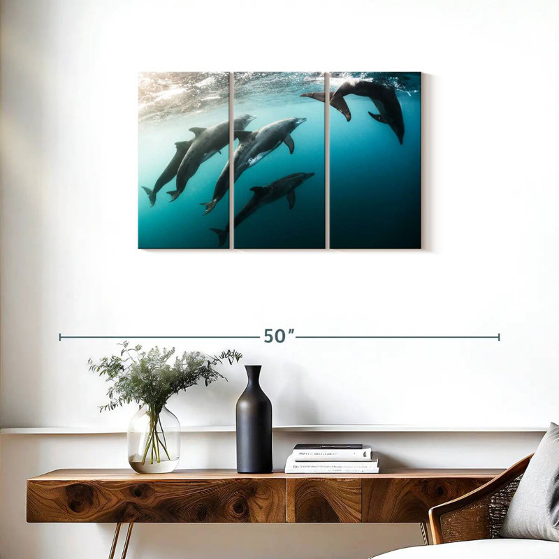 Brampt Dolphin Playmates, 20" H x 33" W