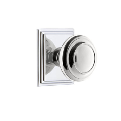 Grandeur Concealed Screw Mechanism Circle Knob with Square Rosette