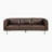 Wuendy 88" Modern & Contemporary Genuine Top Grain Leather Sofa with Modern Square Arm Silhouette, Refined Tufted Detail