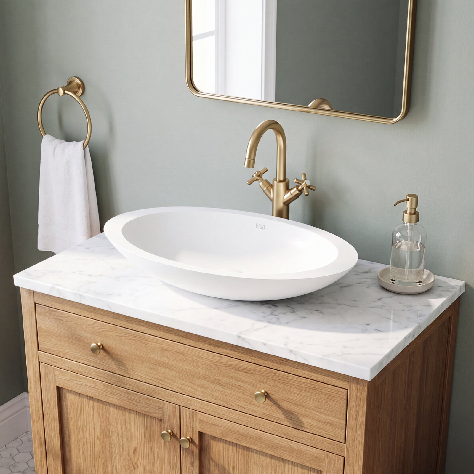 Wisteria Oval Vessel Bathroom Sink