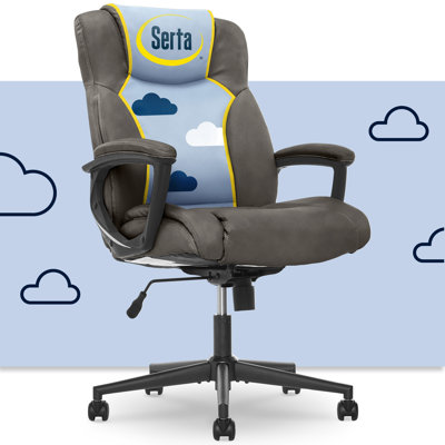 Serta Connor Ergonomic Executive Office Chair with Layered Body Pillows and Contoured Lumbar