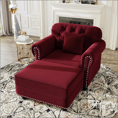 Mid-Century Modern Velvet Chesterfield Sofa With Nailhead Trim, Rolled Armrests, And Button Tufting, Includes 1 Accent Pillow, For Elegant Living Spaces