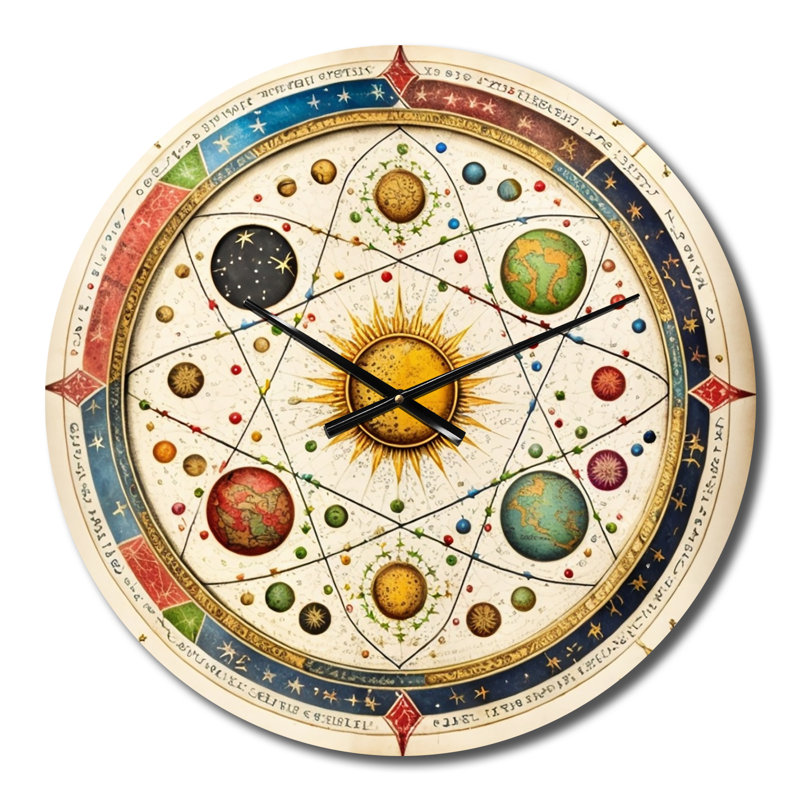 Horloge murale en métal Dimarco, Moyenne