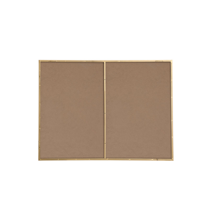 Sabine Metal Rectangle Wall Mirror, 48" x 36", Brass