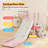 6-in-1 Toddler Slide Indoor Outdoor, Baby Slide Playset with Climber, Basketball Hoop & Storage, L-Shaped Kids Slide for Ages 1-3-135757526