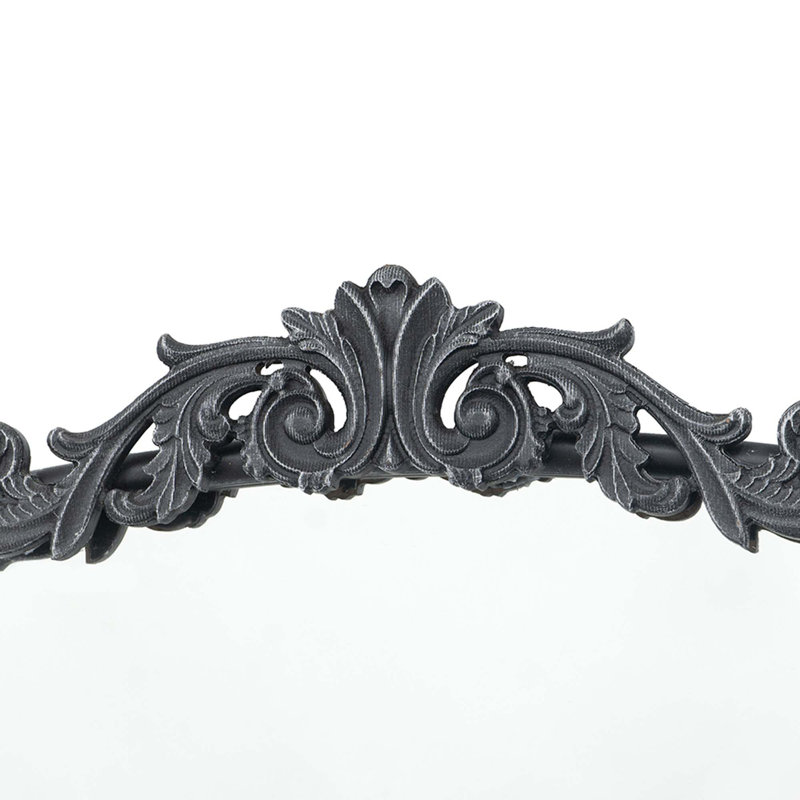 Emmeline Metal Arch Mirror, Black, 42" x 24"