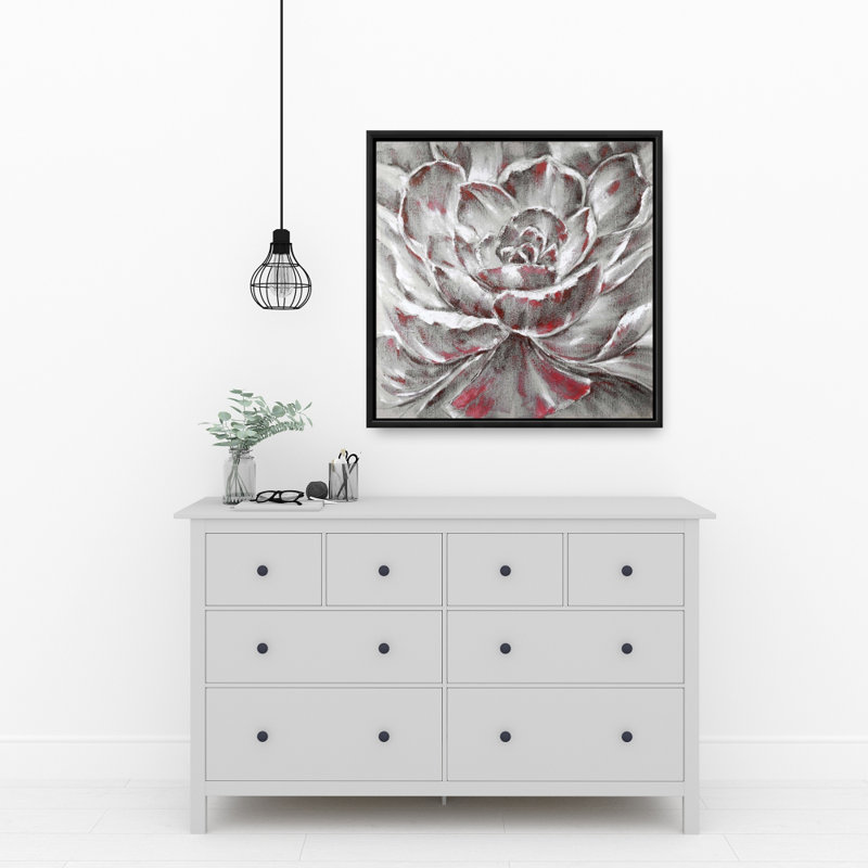 "Fleur grise et rose"