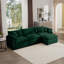 Canapé modulaire à assise profonde et canapé modulaire à 3 places avec repose-pieds-989819323