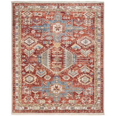 Omaque Hand Knotted Wool Southwestern Area Rug