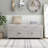 Storage Bench With 3 Shutter-Shaped Doors, Shoe Bench With Removable Cushion And Hidden Storage Space-791716170