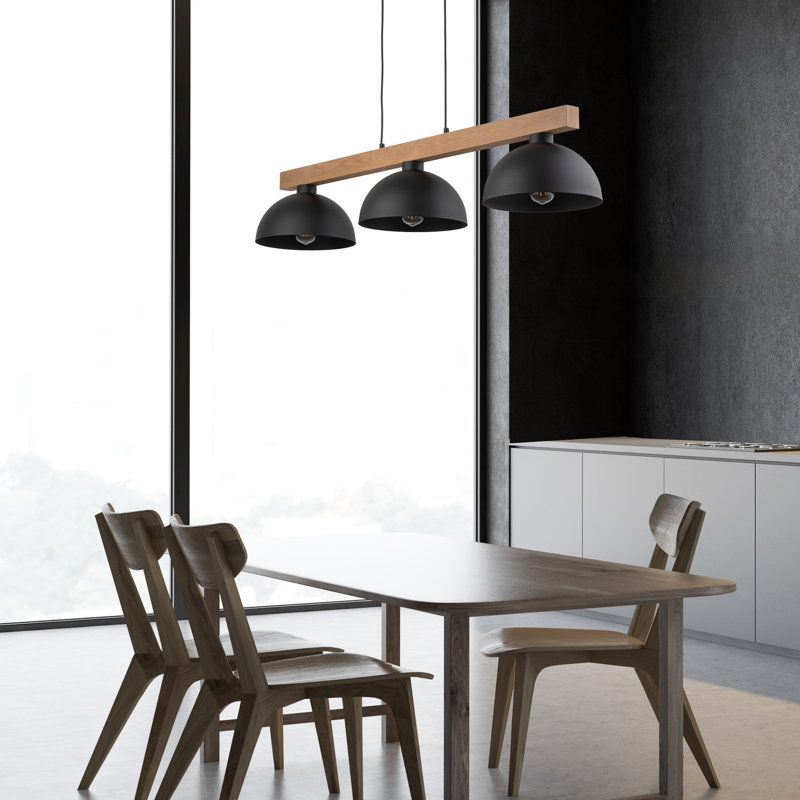 Oslo 3 - Light Kitchen Island Pendant, Black/Brown