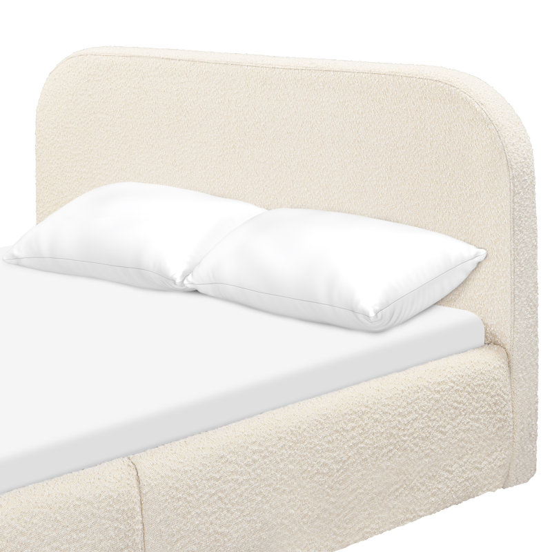 Nara Twin Bed, Performance Ivory Boucle, Full