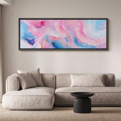 Abstract Colorful Strokes " Aurora Swirl Abstract Paint Wave Rustic Retro Art Decor Colorful Multicolor Extra Large Pictures "