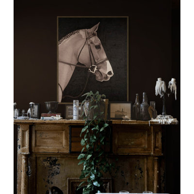 Mustang Muse 1 Framed Acrylic Painting Print Canvas