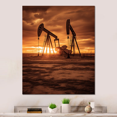 " Sunrise Oil Drilling Rig Horizon "
