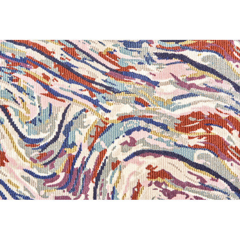 Tapis bleu/rouge handwoven Mayfair, Rectangle 9 pi 6 po x 12 pi 7 po