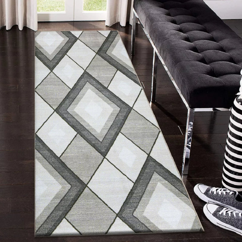 Geometric Machine Printed Area Rug, 120 x 170 cm