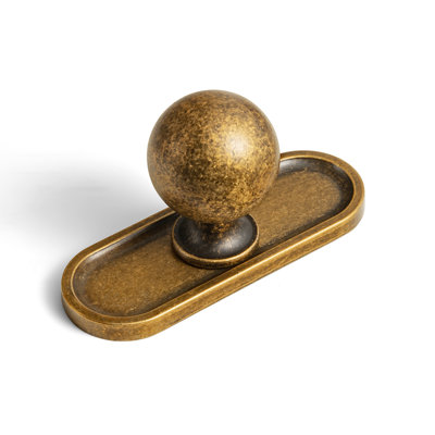 Poignée de tiroir sphère bronze antique laiton antique, plusieurs styles de plaque arrière décorative, poignée d'armoire en métal massif