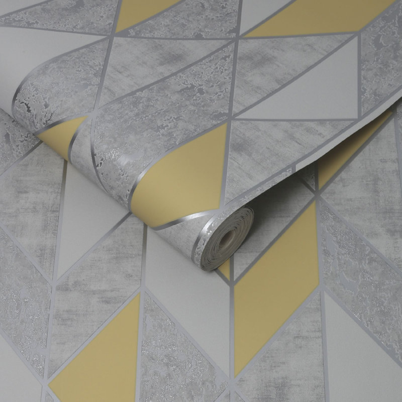 Superfresco Milan Geometric Wallpaper, Yellow