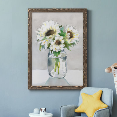 Tournesol II - peinture sur toile encadrée