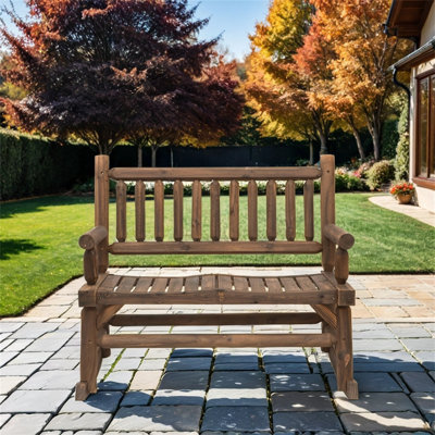 Casswell Wood Outdoor Bench by Millwood Pines